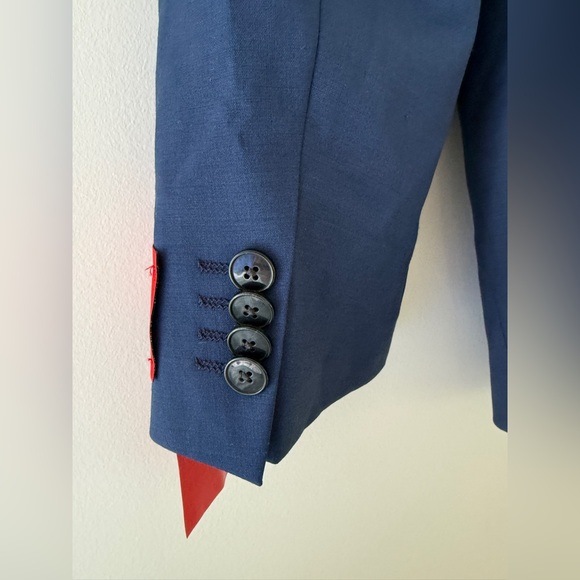 NWT $398 HUGO single-breasted wool-blend blazer sz 42L - Picture 10 of 16